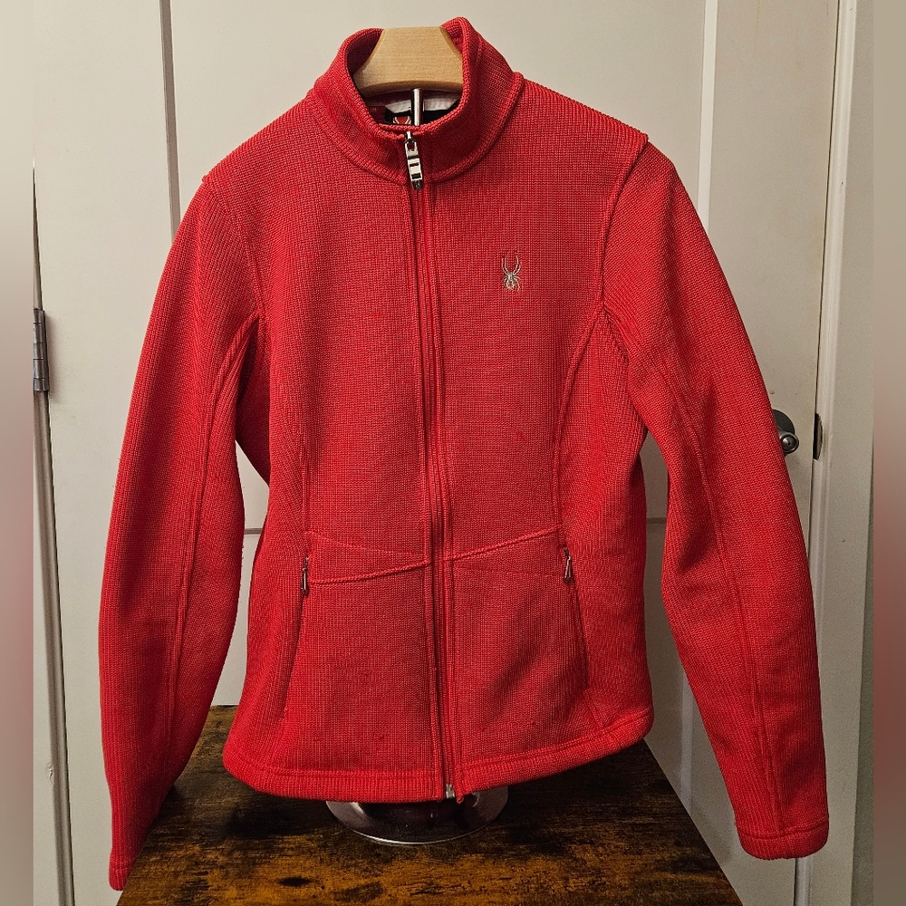 Women's Spyder Zippered Fleece - Pink, Size Medium